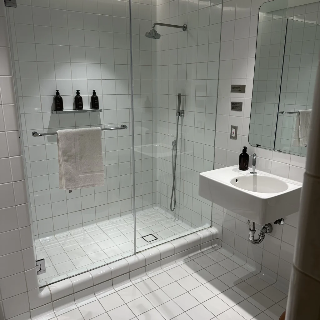 Showers at Qantas First Class Lounge LAX