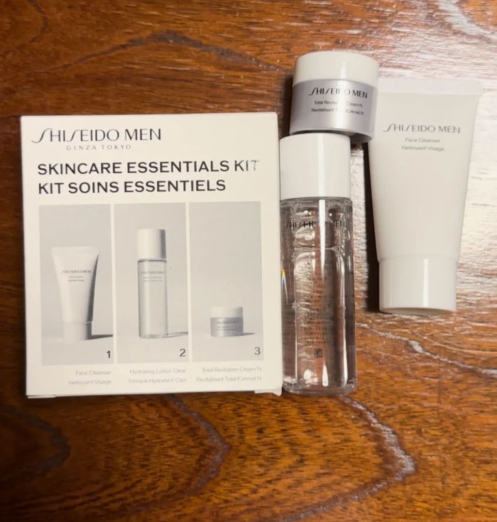 Japan Airlines First class passengers receive a complimentary skincare essentials kit