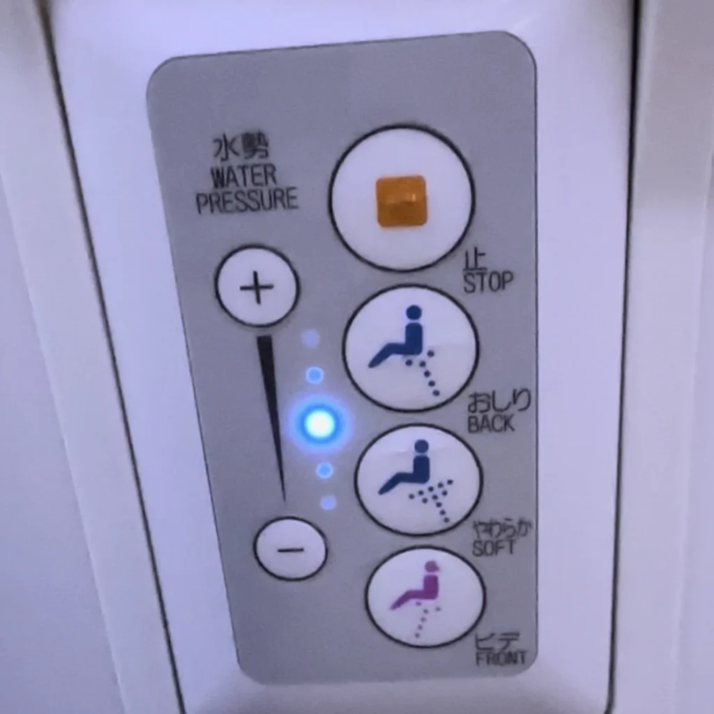 Japan Airlines business class bathrooms have a bidet