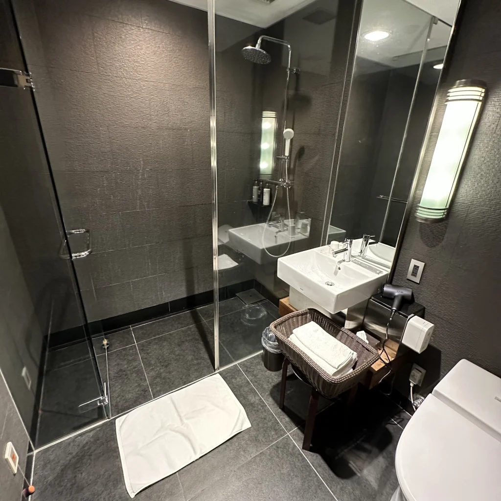 The shower room is great at Japan Airlines First Class Lounge