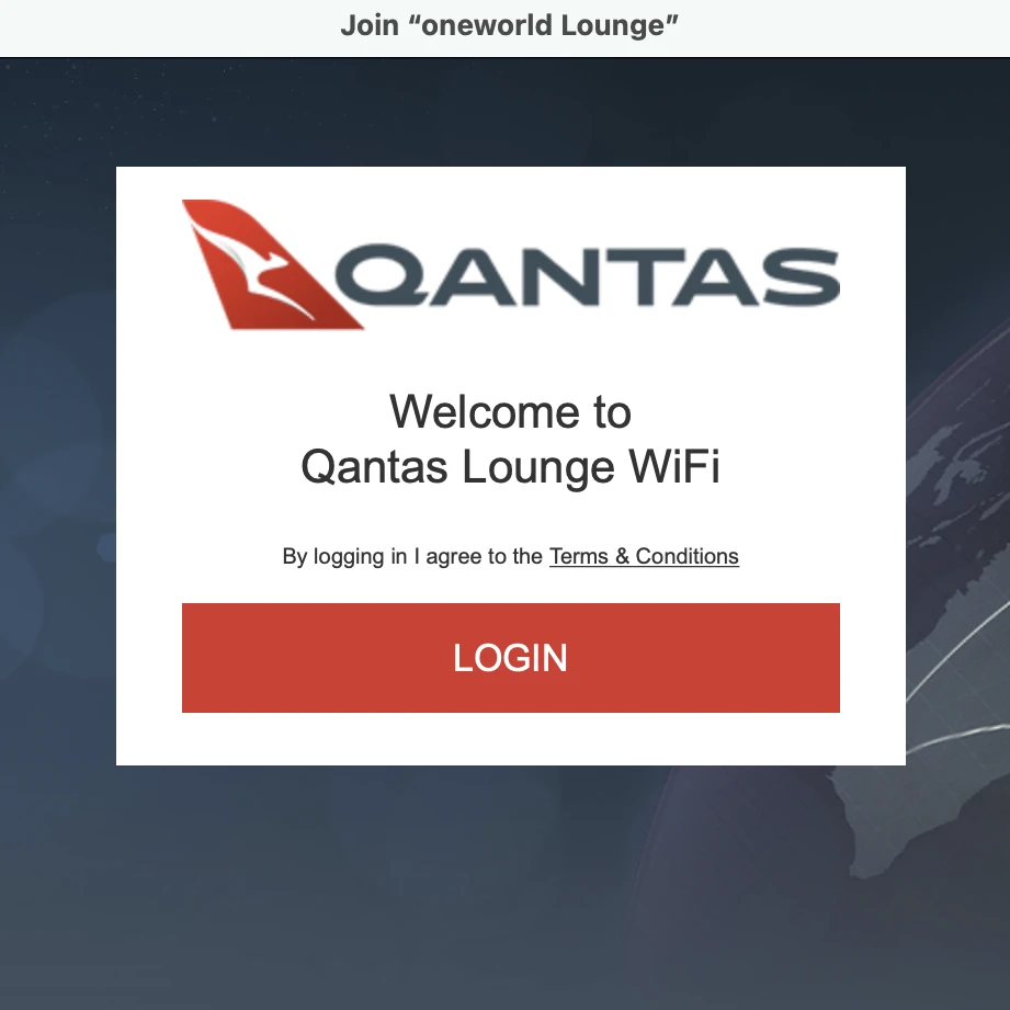 The OneWorld Lounge at LAX has free wifi