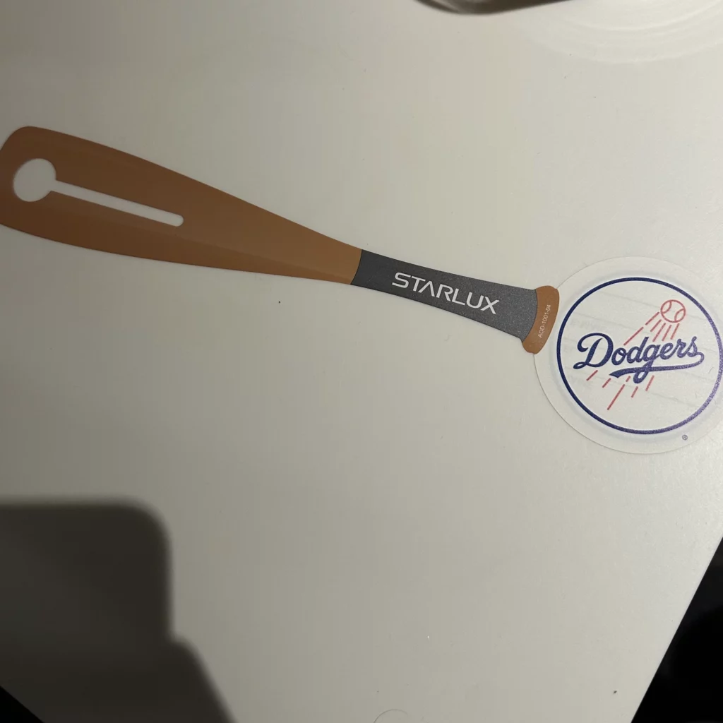 Starlux business class from Los Angeles to Taipei gives you free Dodgers branded baggage tags