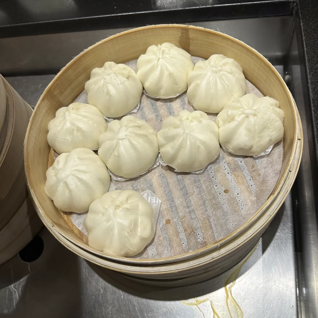 The China Airlines VIP Lounge in Terminal 1 of Taoyuan International Airport serves steamed buns