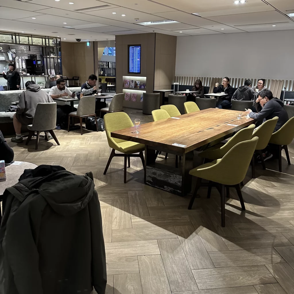 The Plaza Premium Lounge Zone A at Taoyuan International Airport in Taipei has a decent amount of seating 