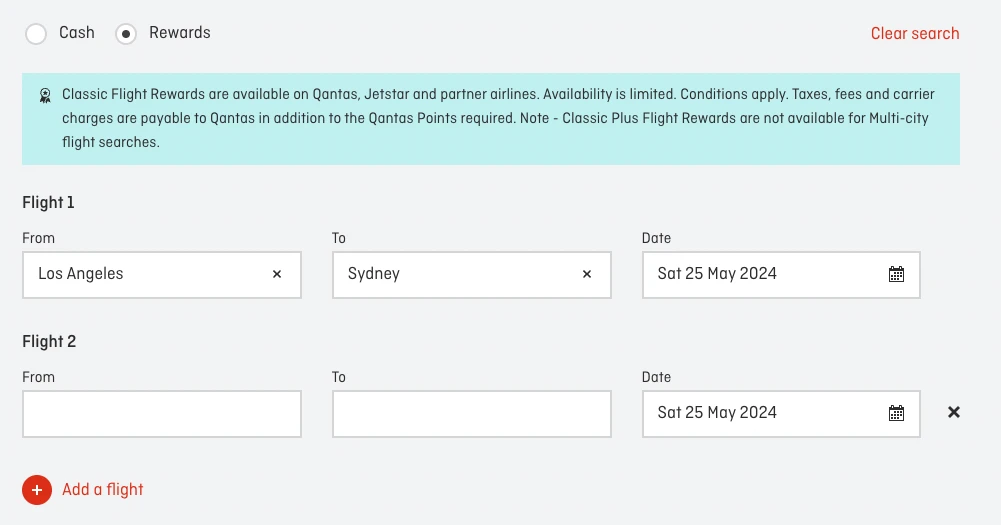 Make sure to leave the flight 2 input fields blank except for the date field when using this trick